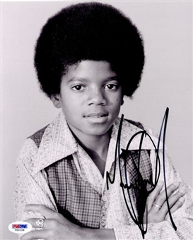 Young Michael Jackson Autographed 8x10 Photo (PSA/DNA)